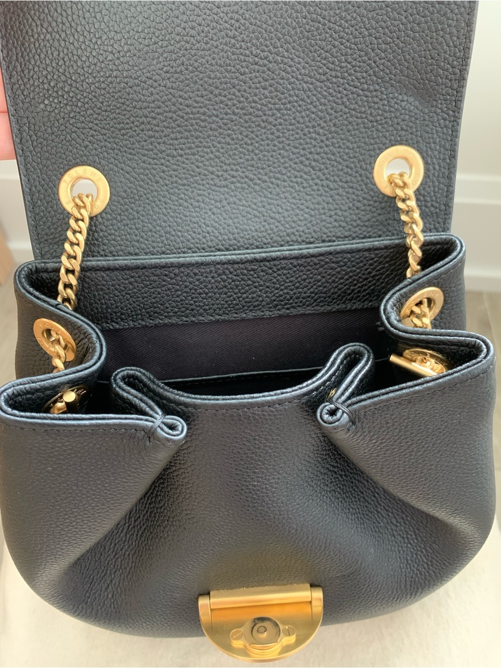 Polene Numero Un Mini Backpack-Black Leather & Suede - Picture 9 of 12